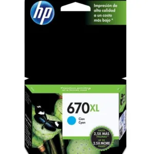 HP 670XL Cyan Original Ink Cartridge