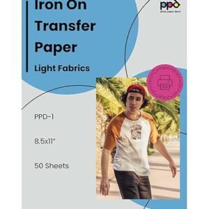PPD Inkjet Iron-On White Fabrics Transfer Paper (sold per sheet)