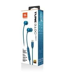 JBL Tune 310C - Blue  Wired Hi-Res in-Ear Headphones,